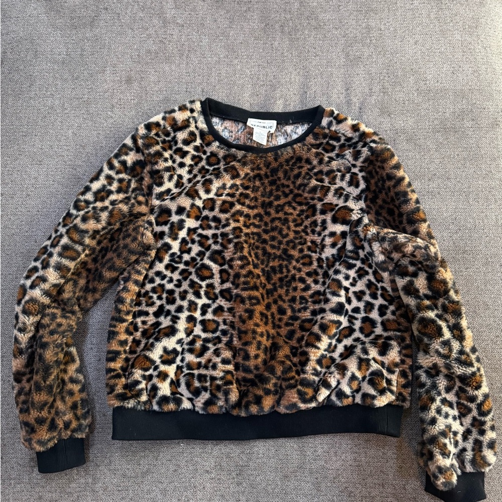 For The Republic Black and Brown Crew Neck Sweater